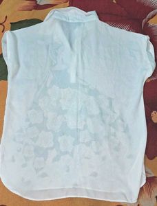 Unique Graphic Print White Shirt