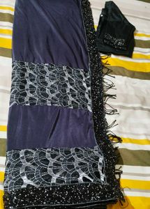 beautiful lycra sari with blouse