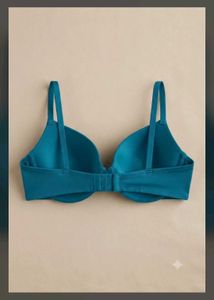 Teal Push-Up Bra with Bow Detail