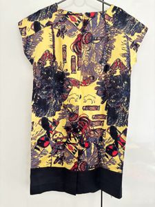 Unique Print Short Sleeve Dress