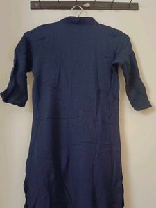 Navy Blue Embellished Kurta