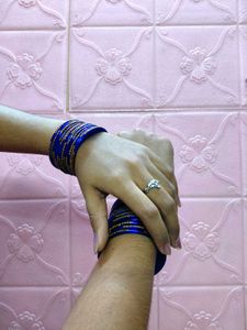 Blue & Gold Bangle Set