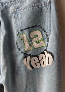 Tokyo Talkies Light washed printed denim