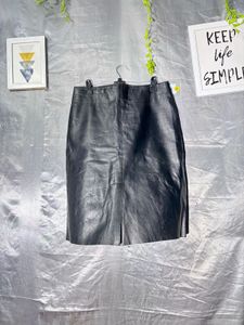 Classic original  Black Leather Skirt