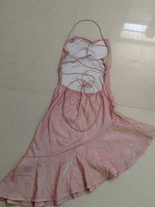 Pink Strappy Mini Dress