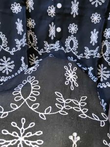 Black Codset with all over Embroidery