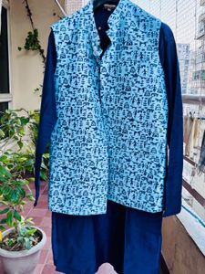 Men’s Kurta Set with Nehru Jacket