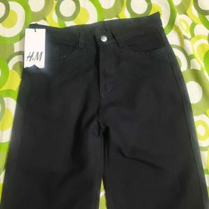 H&amp;M Black Wide-Leg Pants