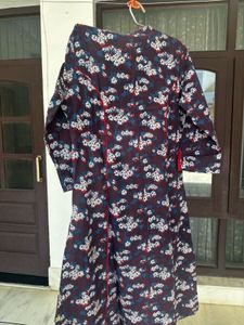Floral Print Button-Down Kurta
