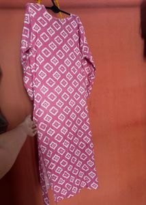 Vibrant Pink Printed Kurta