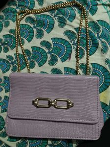 Stylish Lavender Chain Sling Bag