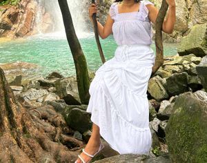 White Tiered Maxi Dress