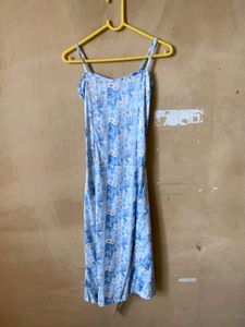Blue Floral Slip Dress