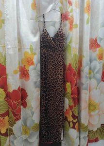 Leopard Print Maxi Slip Dress