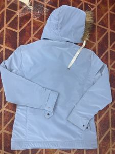 Stylish Light Blue Puffer Jacket