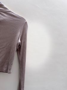 Ribbed Long Sleeve Crop Top