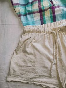 zara linen shorts