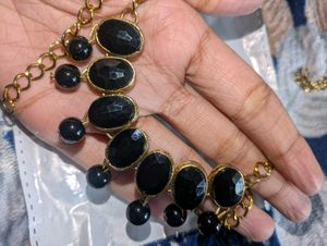 Elegant Black Stone Jewelry Set