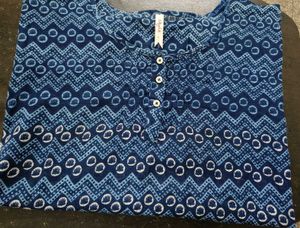 Boho Blue Print Top