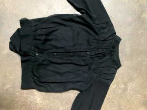 Elegant Black Embellished Blouse