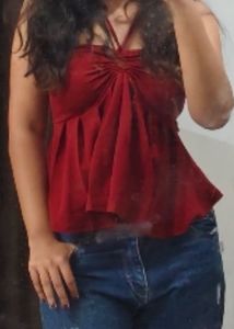 Red Bandeau Style Tube Top