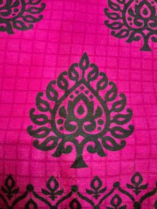 pink and yellow Saree