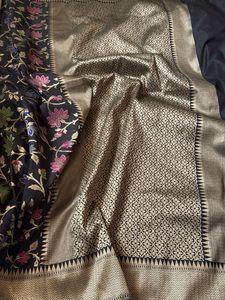 Banarus saree with attached blouse