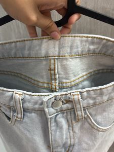 Light Wash Denim Micro-Mini Skirt