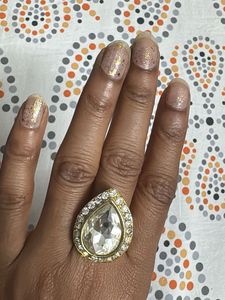 Exquisite Tear Drop Cocktail Ring