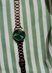 Titan Watch with Green Dial