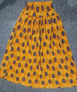 Flowy Floral Print Ethnic Skirt