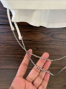 embellish corset style white top