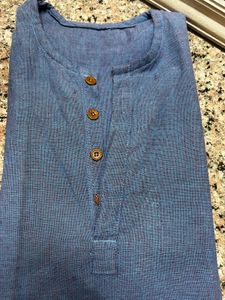 Blue Cotton Kurta