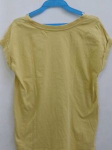 Studiofit Yellow printed Tshirt