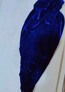 Men's Golden Sherwani with Blue Dhoti