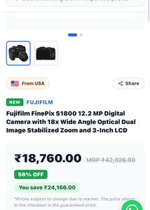 Fujifilm Finepix S Digital Camera