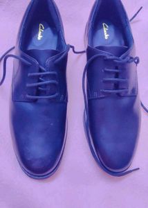 Clarks Black Derby Shoes