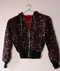 New Unused Velvet Sequence Jacket For Women