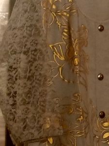 Elegant Grey Kurta with Gold Print