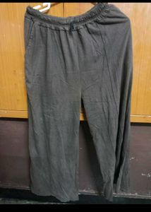 Comfortable Dark Grey Wide-Leg Pants