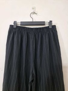 00176 Striped Pants with Buckle Detail