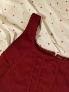 Red Corset Style Tank Top