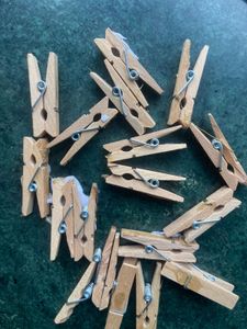 Wooden Clothespin Candle Holder Set