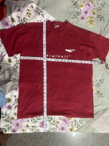 og fruit of loom Red Freiheit Graphic T-Shirt