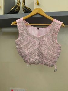 Pink Pleated Ethnic Skirt