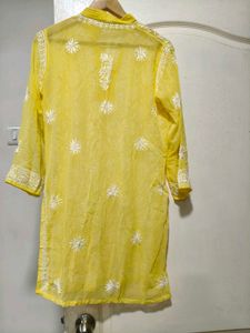Yellow Chikankari Kurta