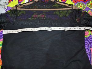 Elegant Black Lace Mock Neck Top