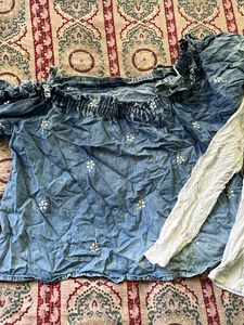 Women’s Denim Cotton Net Tops:4