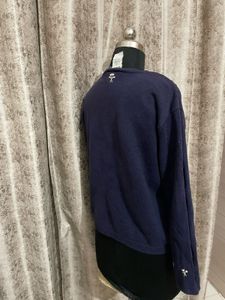 Imported Navy blue embroidered cardigan