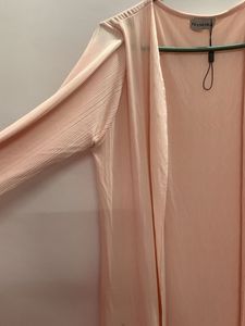 Sheer Peach Duster Cardigan